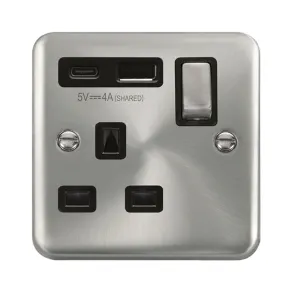 DECO+ 'INGOT' 13A 1  GANG  SWITCHED SAFETY SHUTTER