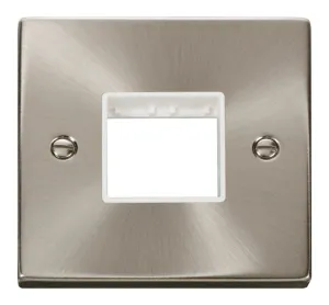 1 Gang Plate Twin Aperture - White