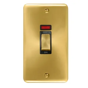 Deco Plus - 50A 2 Gang Double Pole Switch With Neo