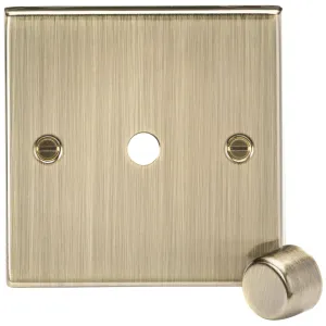 1G Dimmer Plate with Matching Metal Dimmer Cap - A