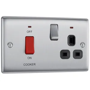 NEXUS METAL BRUSHED STEEL 45A COOKER CONTROL UNIT