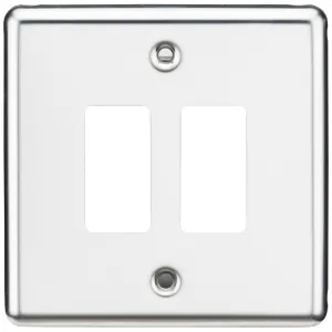 2G Grid Faceplate - Rounded Edge Polished Chrome