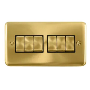 10AX Ingot 6 Gang 2 Way Plate Switch