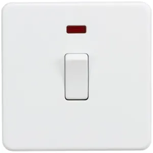 20A 1G DP Switch with Neon - Matt White