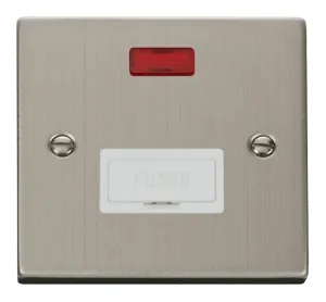 13A Fused Connection Unit With Neon - White