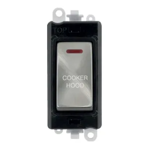 20AX Double Pole Switch With LED Module - Black -