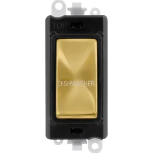 20AX Double Pole Switch Module - Black - Satin Bra