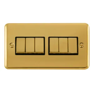 10AX Ingot 6 Gang 2 Way Plate Switch