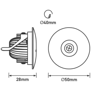 REMOTE DOWNLIGHT WITH WIDE AREA DISTRIBUTION 3HR M