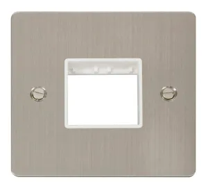 1 Gang Plate Twin Switch Aperture  - White