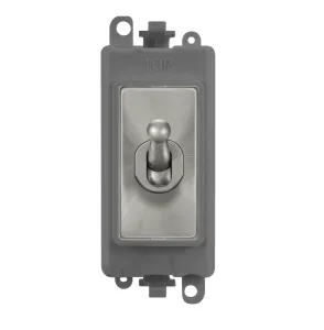 20AX Double Pole Toggle Switch Module - Grey - Sat