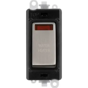 20AX Double Pole Switch With Neon Module - Black -