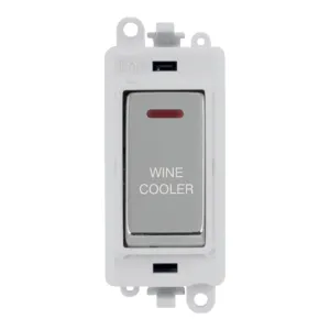 20AX Double Pole Switch With LED Module - Polar Wh