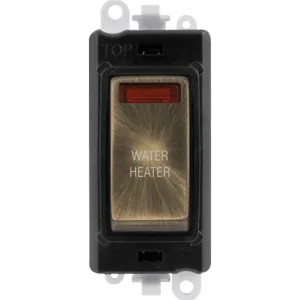 20AX Double Pole Switch With Neon Module - Black -