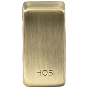 Switch cover "marked HOB" - antique brass
