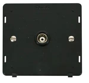 Single Isolated Coaxial Socket Insert - Black