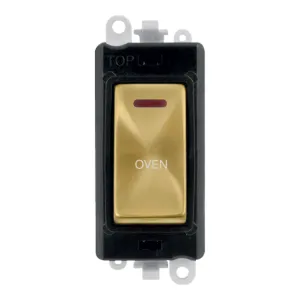 20AX Double Pole Switch With LED Module - Black -