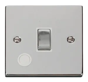 20A 1 Gang DP 'Ingot' Switch With Flex Outlet - Wh