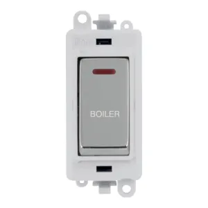 20AX Double Pole Switch With LED Module - Polar Wh