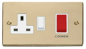 Deco - 50A Cooker Control Unit - Red/White Rockers