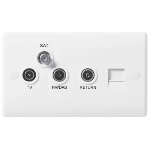 WHITE NEXUS MOULDED TRIPLEX TV, SATELLITE AND FM C