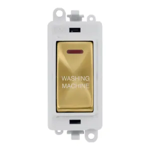 20AX Double Pole Switch With LED Module - Polar Wh