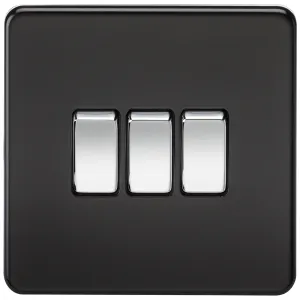 10AX 3G 2-way Switch - Matt Black with Chrome Rock