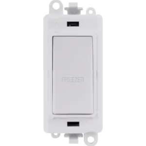 20AX Double Pole Switch Module - Polar White - Fre
